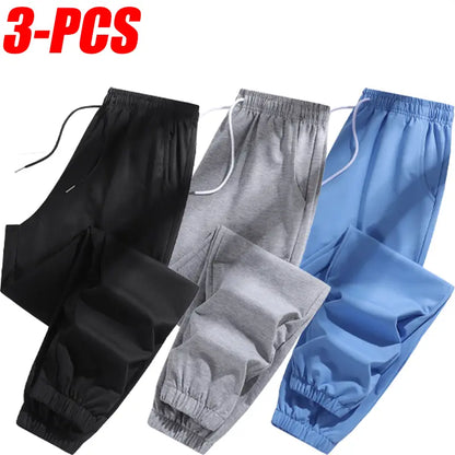 3-Piece Set of Women’S All-Season Jogger Pants—Versatile, Slimming, Height-Enhancing Casual Athletic Long Pants Suitable for Yoga and Beach Outdoor Activities.
