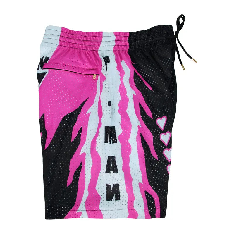 Bret Hart Survivor Series 1997 Retro Shorts Men'S Basketball Shorts Workout Sport Knee Pants with Pockets Athletic Sweat Walking Summer Cloudshorts