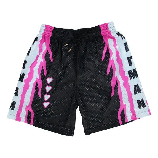 Bret Hart Survivor Series 1997 Retro Shorts Men'S Basketball Shorts Workout Sport Knee Pants with Pockets Athletic Sweat Walking Summer Cloudshorts