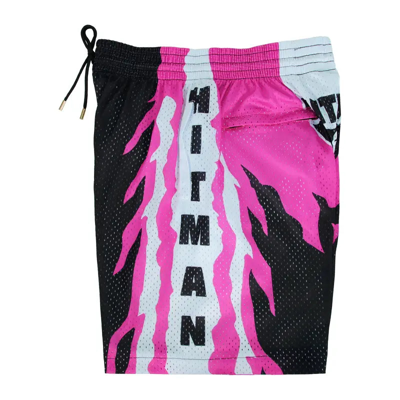 Bret Hart Survivor Series 1997 Retro Shorts Men'S Basketball Shorts Workout Sport Knee Pants with Pockets Athletic Sweat Walking Summer Cloudshorts