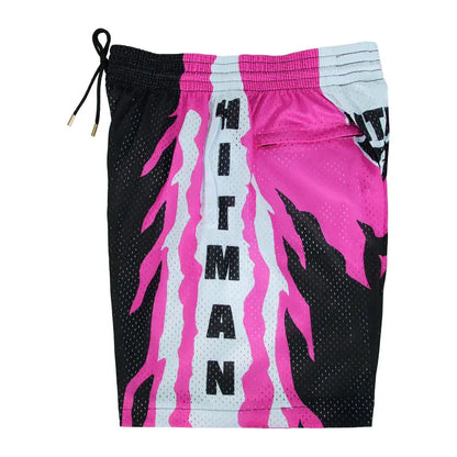 Bret Hart Survivor Series 1997 Retro Shorts Men'S Basketball Shorts Workout Sport Knee Pants with Pockets Athletic Sweat Walking Summer Cloudshorts