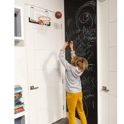 SKLZ Pro Mini Basketball Hoop Set, Indoor Ball Sports Equipment with Padded Door Mounts, Spring-Loaded Flip-Rim, Shatterproof Backboards, 5" Ball & Pump, Mini Hoop
