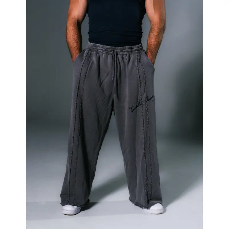 Signature Wideleg Sweats Grey