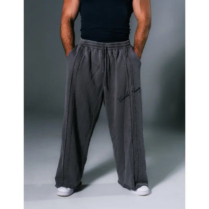 Signature Wideleg Sweats Grey