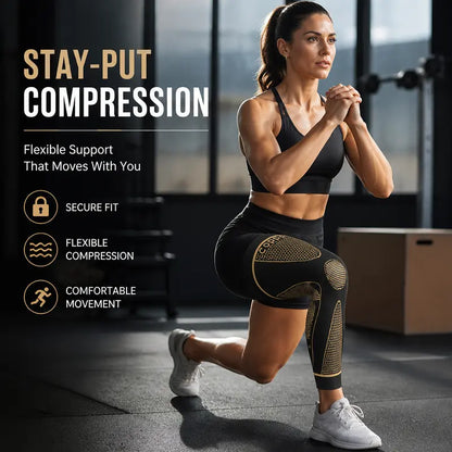 Copper Compression Leg Sleeves for Men & Women, Full Leg Knee Support Sleeves with Non-Slip Design, Sports Compression Gear for Weightlifting, Cycling, Basketball & Fitness