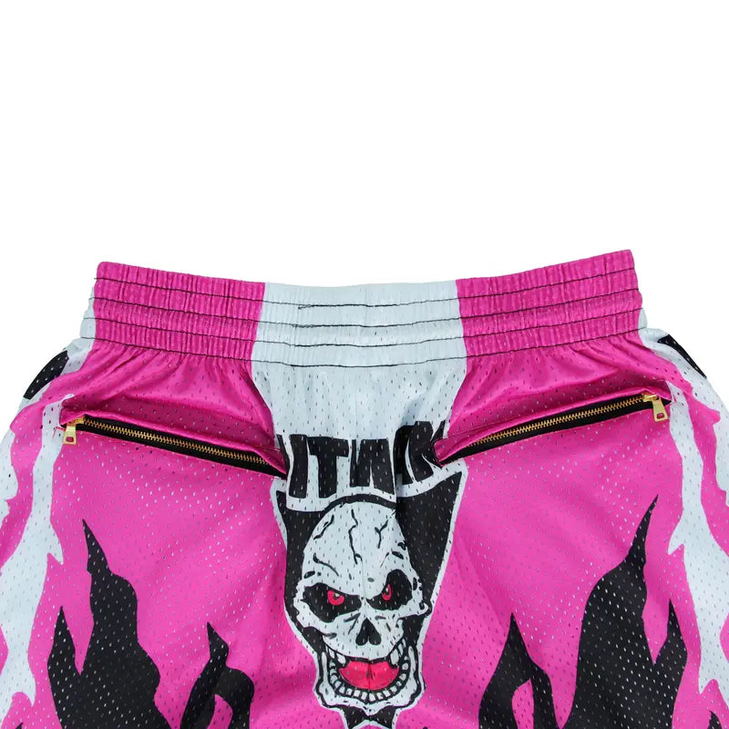 Bret Hart Survivor Series 1997 Retro Shorts Men'S Basketball Shorts Workout Sport Knee Pants with Pockets Athletic Sweat Walking Summer Cloudshorts