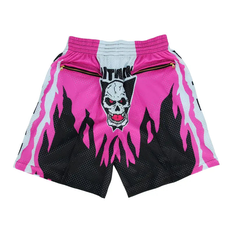 Bret Hart Survivor Series 1997 Retro Shorts Men'S Basketball Shorts Workout Sport Knee Pants with Pockets Athletic Sweat Walking Summer Cloudshorts