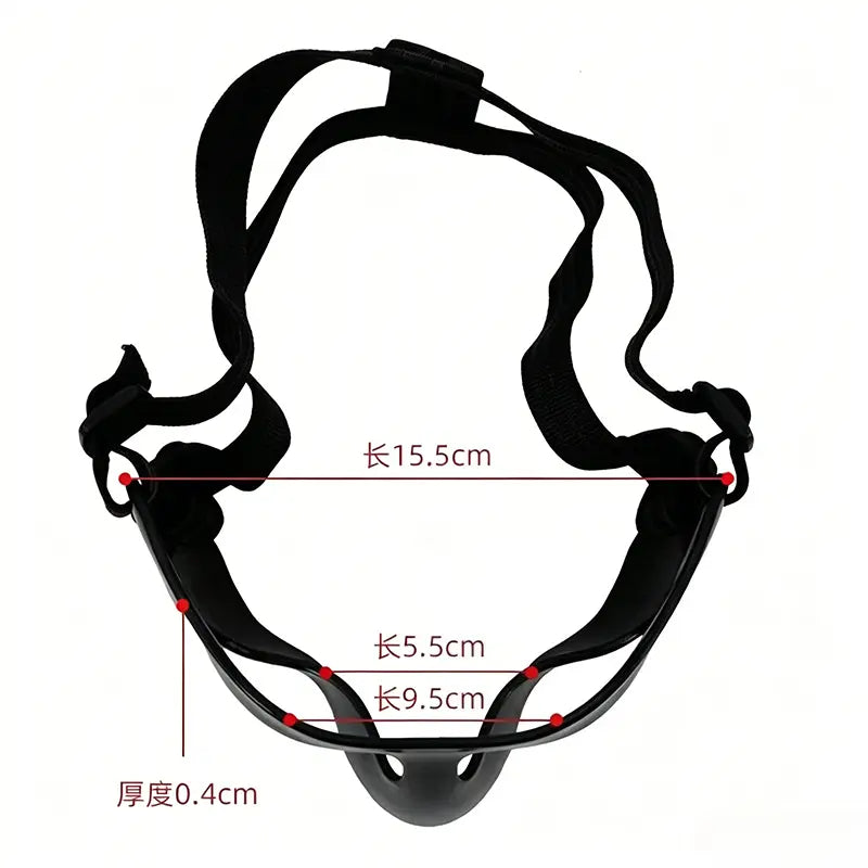 Unisex Adult Protective Face Guard - Adjustable Elastic Strap, Anti-Collision Nose Shield, Pressure-Free Secure Fit, Lightweight, Reduces Impact Forces, Prevents Secondary Injuries, Avoids Skin Abrasions, One Size Fits Most Sports Mask for Basketball