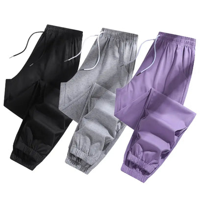 3-Piece Set of Women’S All-Season Jogger Pants—Versatile, Slimming, Height-Enhancing Casual Athletic Long Pants Suitable for Yoga and Beach Outdoor Activities.