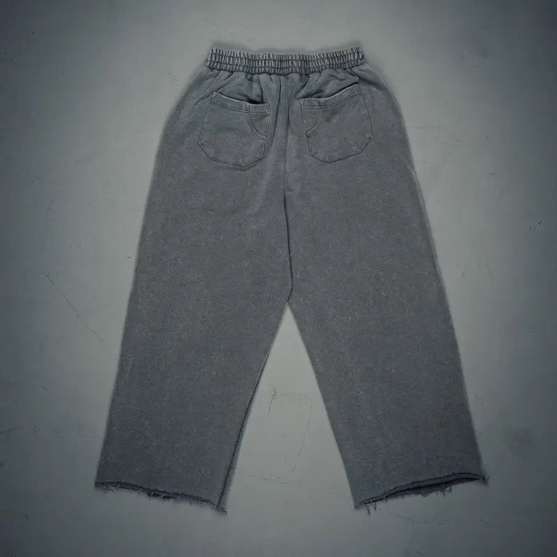 Signature Wideleg Sweats Grey
