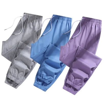 3-Piece Set of Women’S All-Season Jogger Pants—Versatile, Slimming, Height-Enhancing Casual Athletic Long Pants Suitable for Yoga and Beach Outdoor Activities.