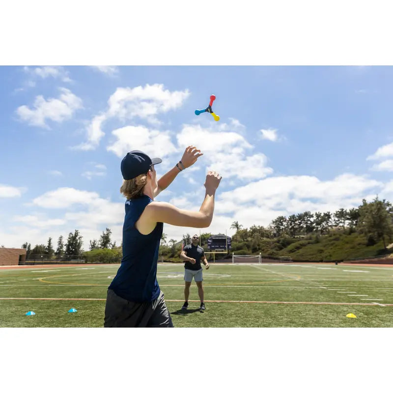 SKLZ Reactive Catch Reflex Ball - Yellow, Red & Blue Unisex Agility Equipment, Home Workout Equipment, Indoor/Outdoor Training Aids for Hand-Eye Boost, Reaction Time Improvement & Athletic Skill Enhancement