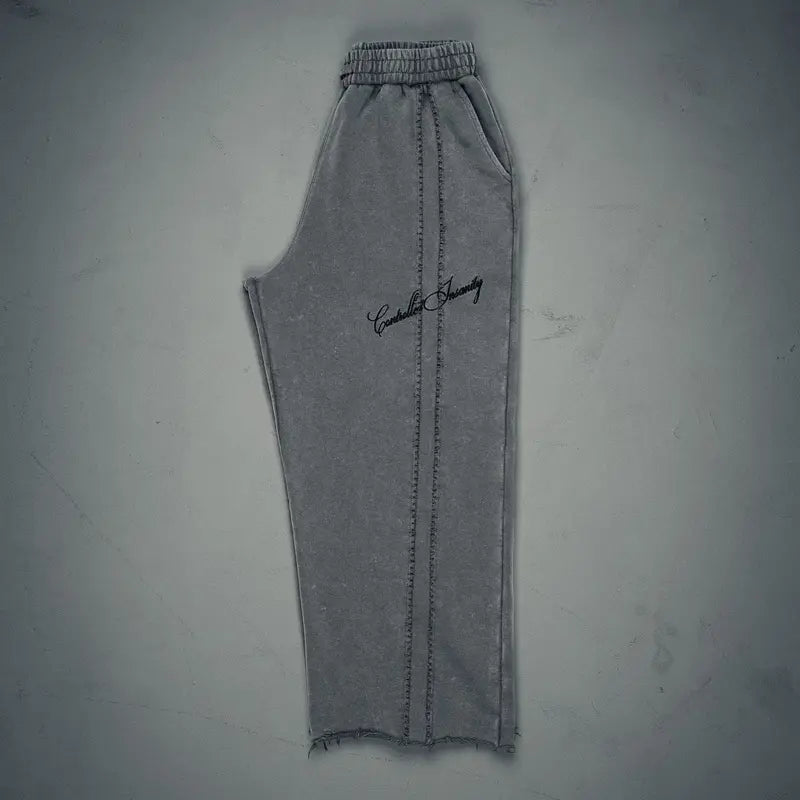 Signature Wideleg Sweats Grey