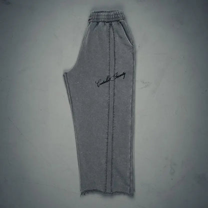 Signature Wideleg Sweats Grey