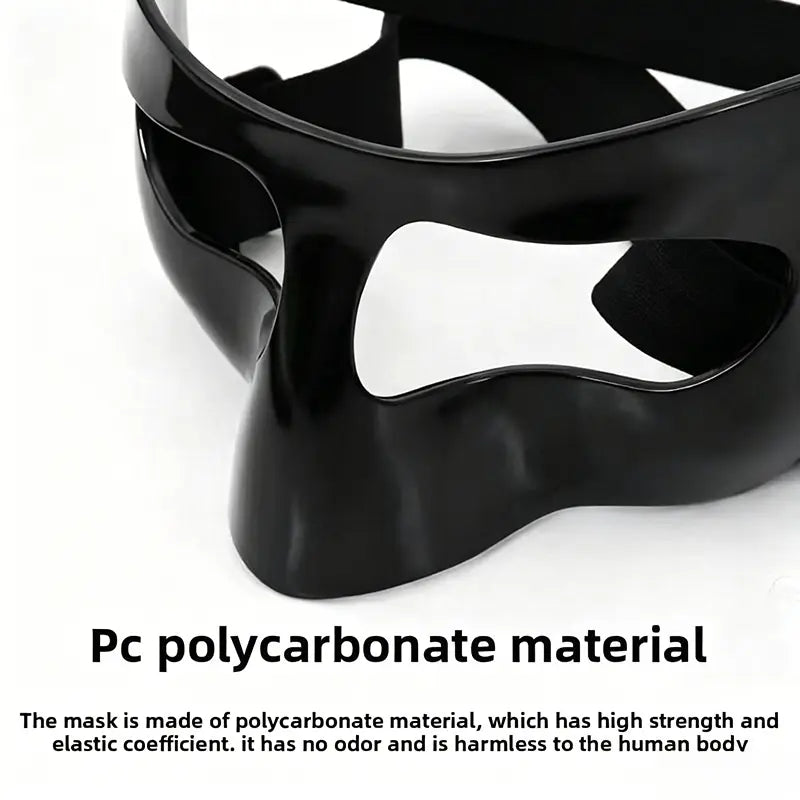 Unisex Adult Protective Face Guard - Adjustable Elastic Strap, Anti-Collision Nose Shield, Pressure-Free Secure Fit, Lightweight, Reduces Impact Forces, Prevents Secondary Injuries, Avoids Skin Abrasions, One Size Fits Most Sports Mask for Basketball