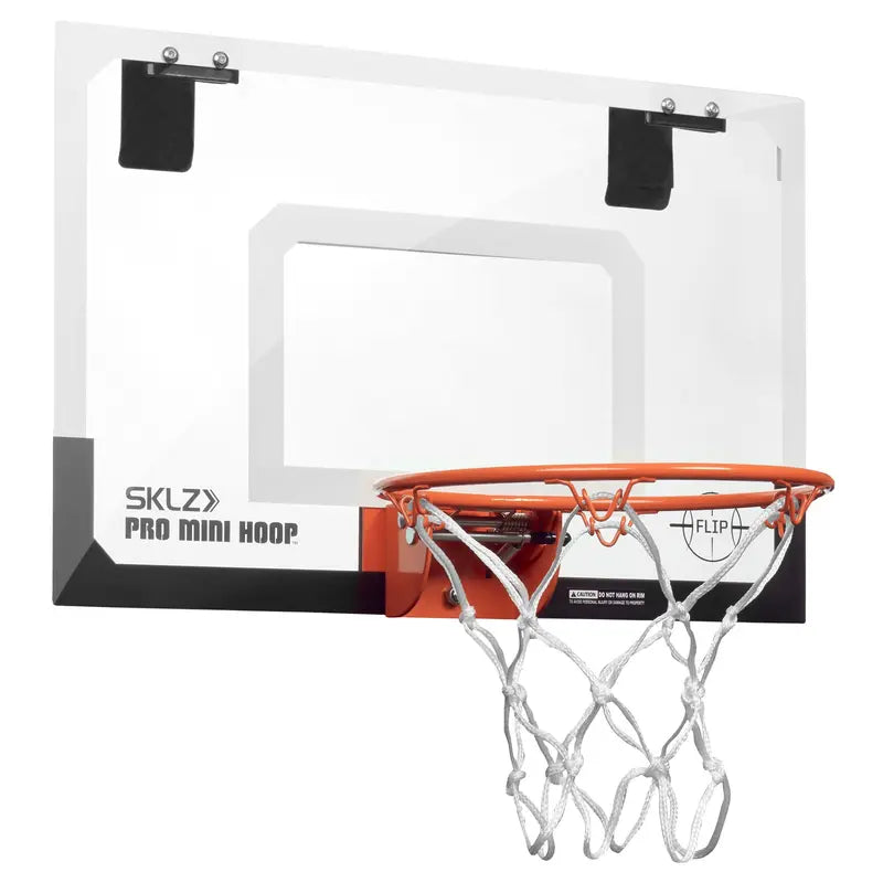 SKLZ Pro Mini Basketball Hoop Set, Indoor Ball Sports Equipment with Padded Door Mounts, Spring-Loaded Flip-Rim, Shatterproof Backboards, 5" Ball & Pump, Mini Hoop