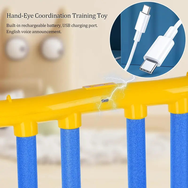 Reflex Reaction Game Toy - High-Quality Compact Durable, Wear-Resistant Drop-Resistant Catching Sticks with 3-Speed Adjustable Hand Speed Tool, 1 Main Pole, 1 Remote Control, Hand-Eye Coordination & Attention Trainer for Ages 6+, Indoor Outdoor Family Fun